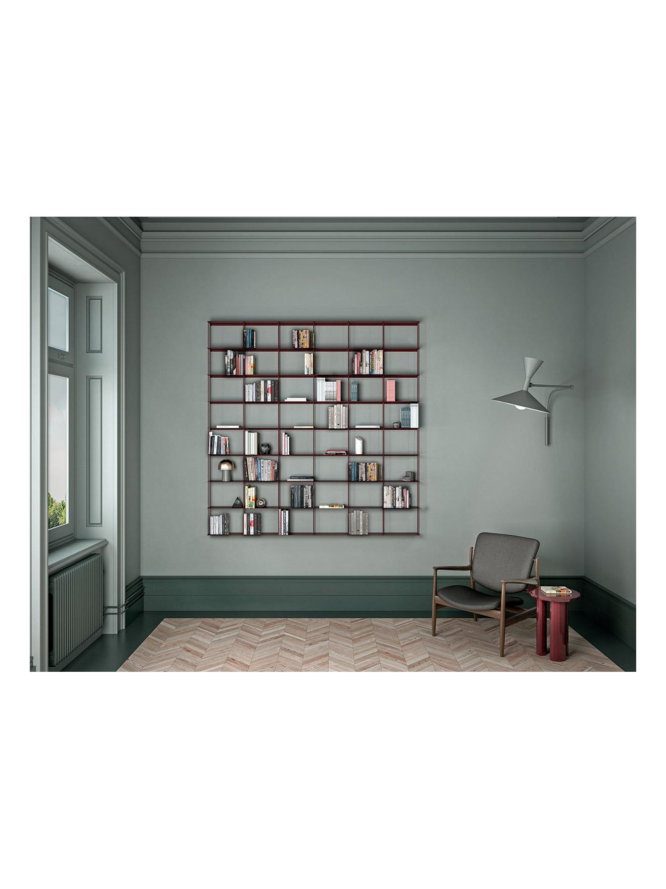 Krossing Bookcase - Dark Red/L. 200 cm