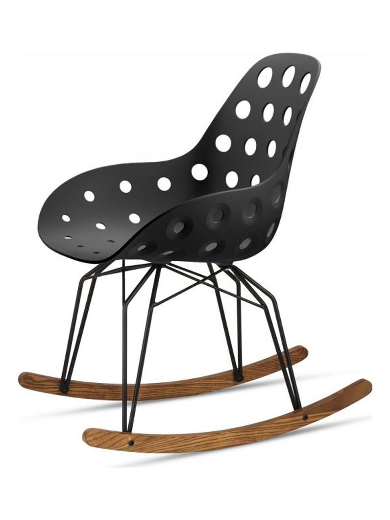Diamond Dimple Rocking Chair - Black