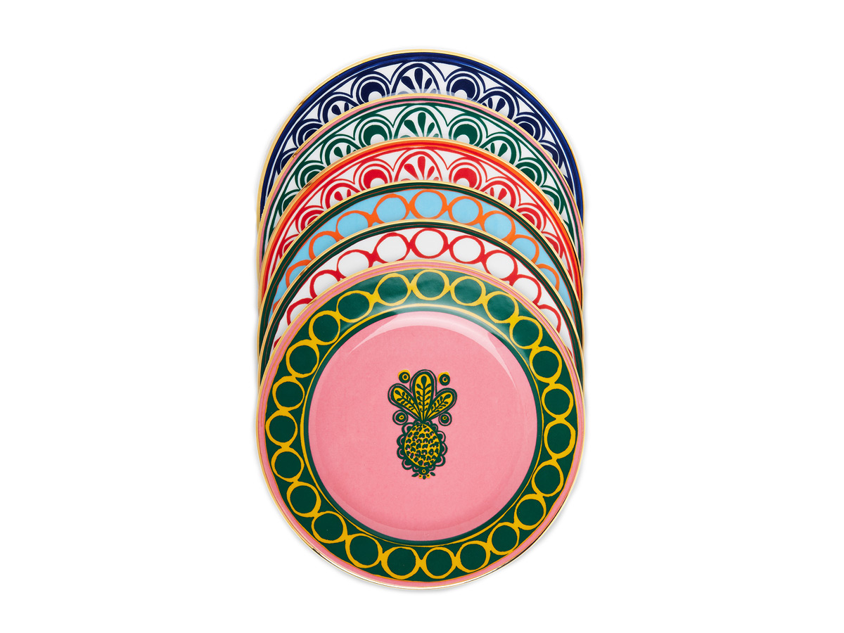 Pineapple Dessert Plate - Set of 6