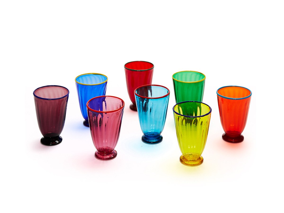 Rainbow Glass Set of 8