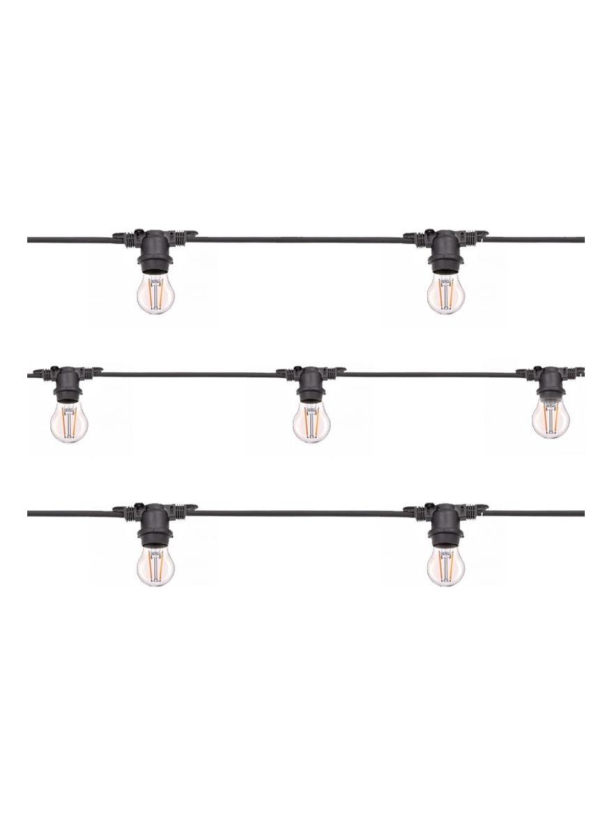 Black led String lights 11m 11 E27 for outdoor
