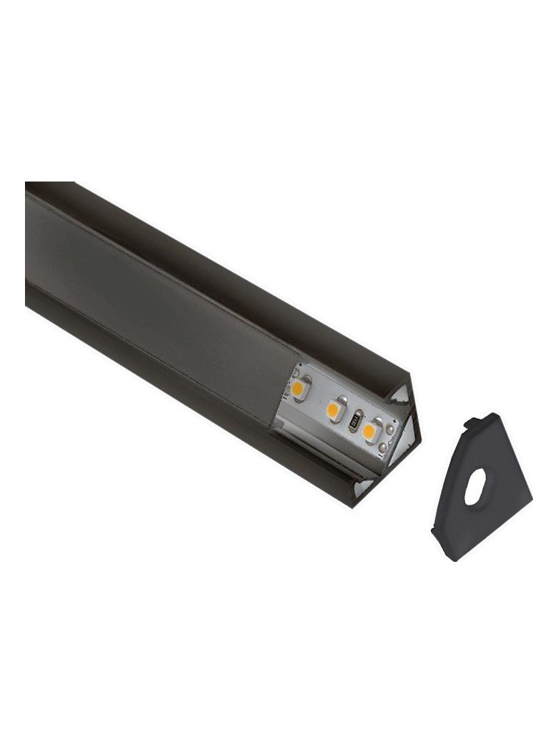 Lampo Aluminum Angular Surface Profile Kit 2M For Led