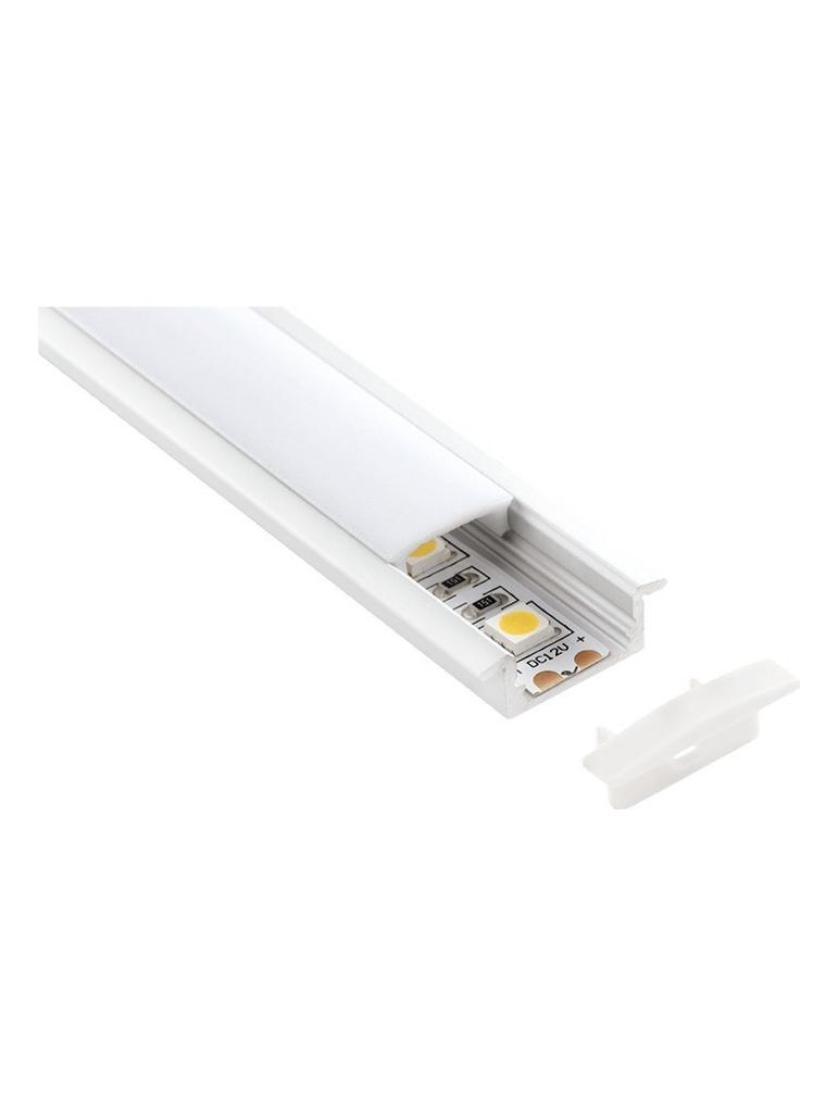 Lampo Aluminum Recessed Profile Kit 2M For Strip Led