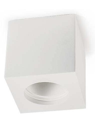 Lampo Ceiling Cube GU10 Surface Round Plaster Gypsolyte