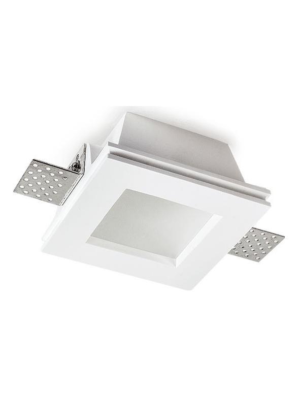 Lampo Ceiling Recessed GU10 square plaster Downlight With Glass For led