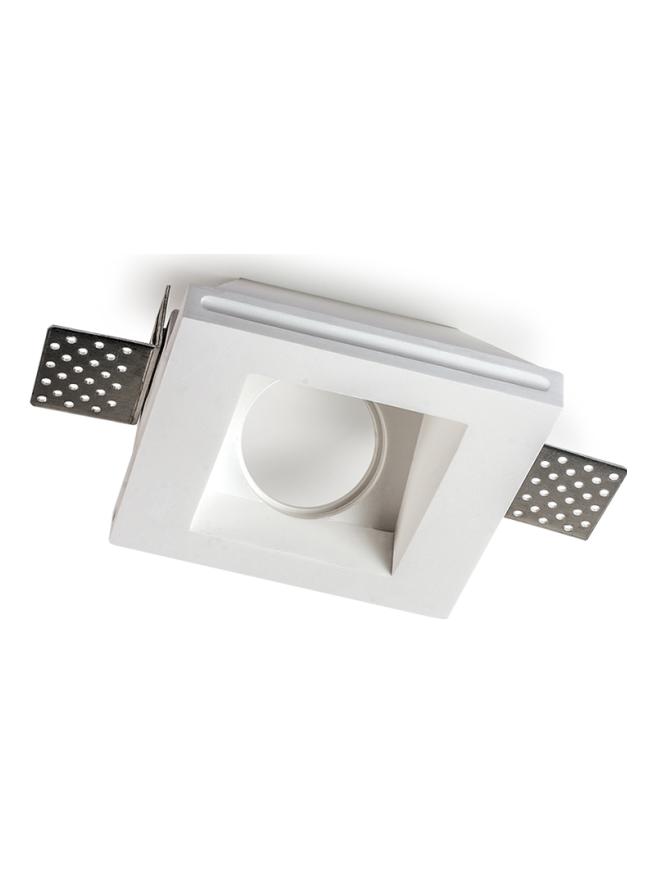 Lampo Ceiling Square Recessed Wall Washer GU10 Downlight In Plaster for Led