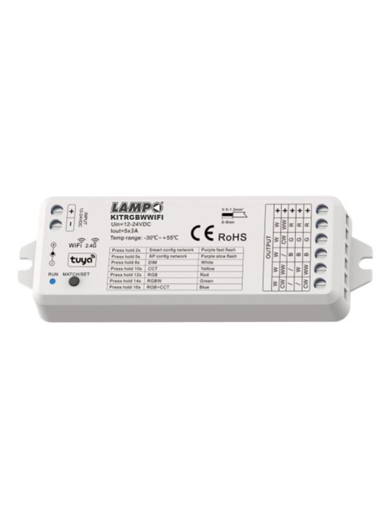 Lampo Dimmer 5 channels constant voltage 12-24V wi-fi alexa