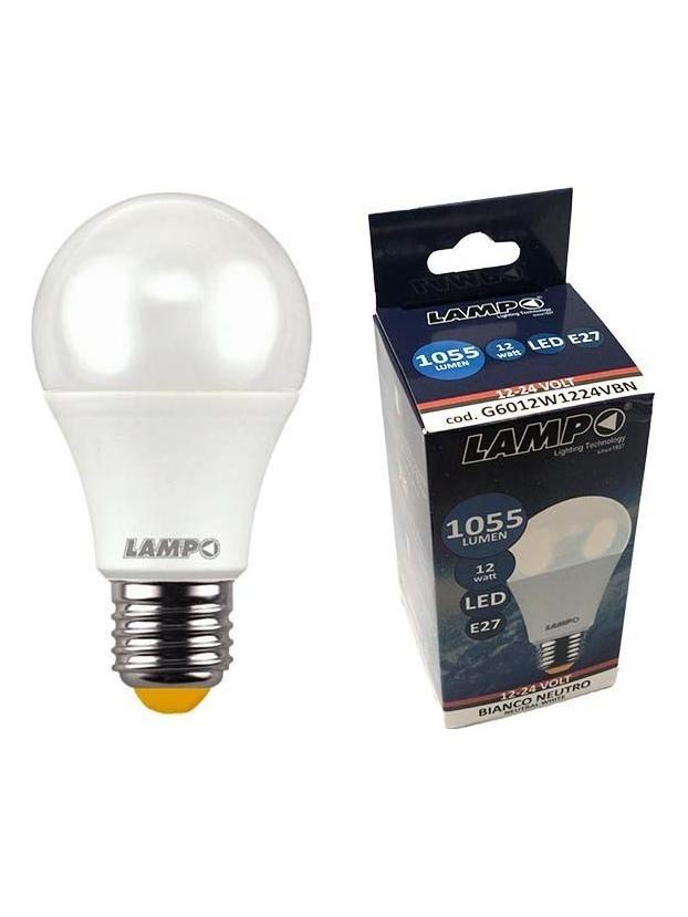 Lampo Drop LED 12W Bulb A60 12V 24V 1055 Lumen 4000K Neutral Light