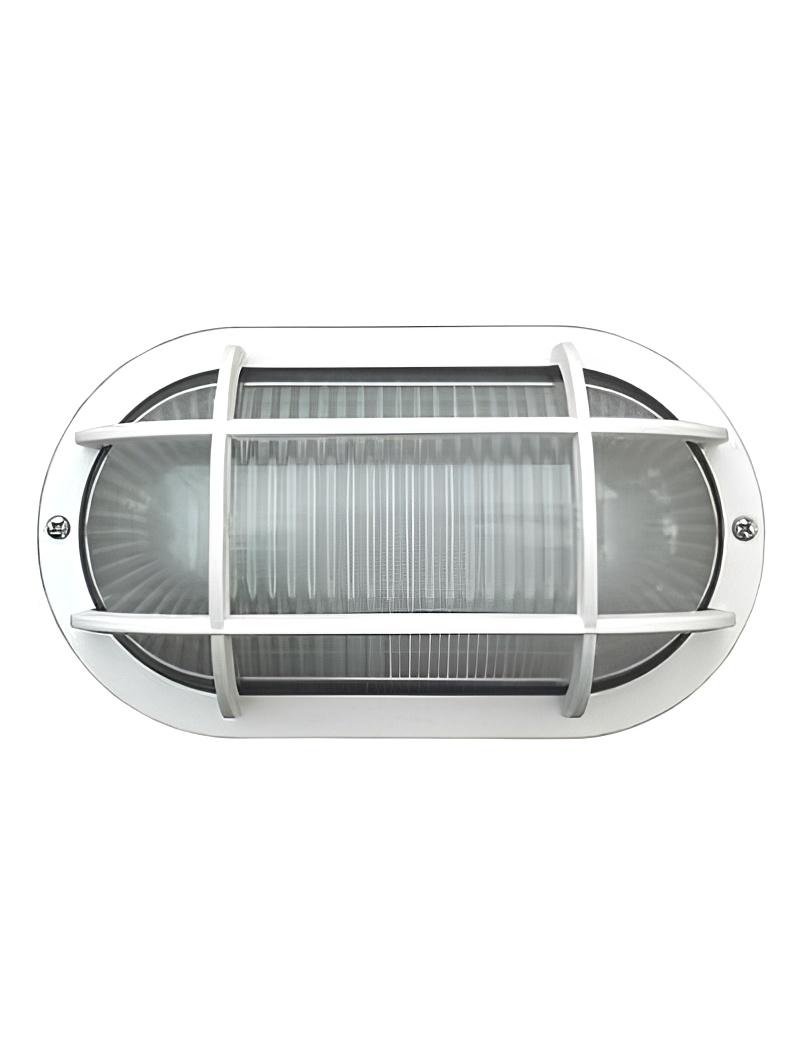 Lampo E090 Oval Ceiling or Wall Lamp with Grid for Outdoor