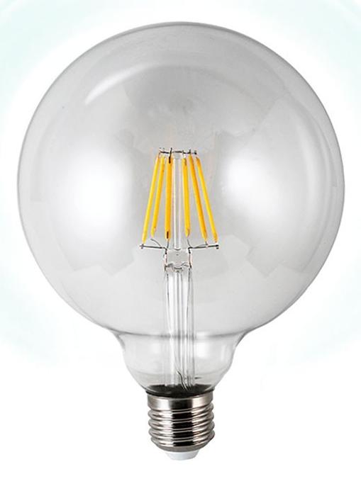 Lampo Globe Light 125 LED E27 8W 1055lm Transparent Glass Bulb