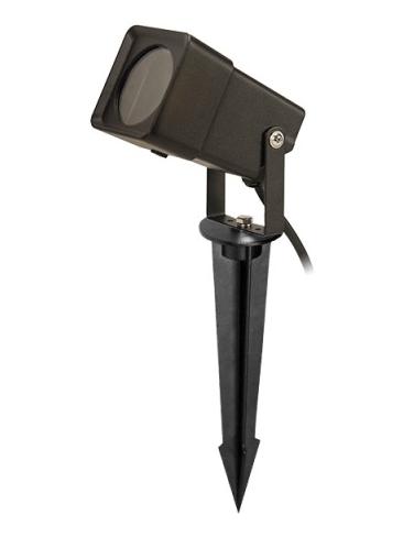 Lampo gu10 black square outdoor spotlight