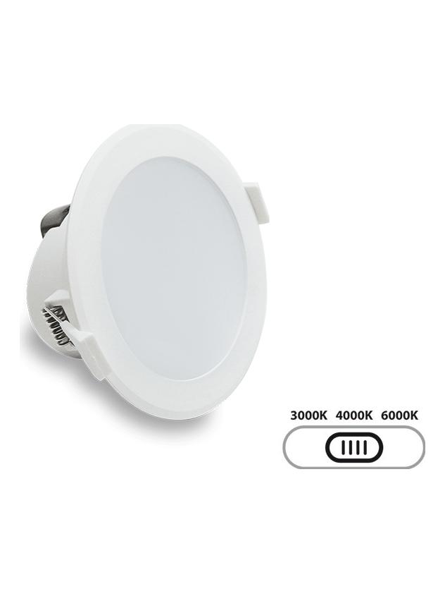Lampo Recessed Round Downlight LED SYDNEY TRICOLOR 10W integrated switch