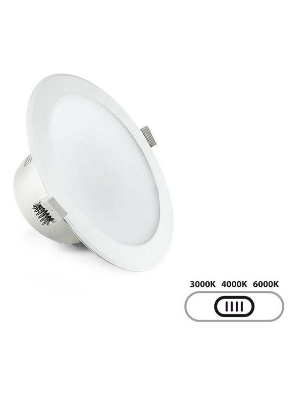 Lampo Recessed Round Downlight LED SYDNEY TRICOLOR 17W integrated switch