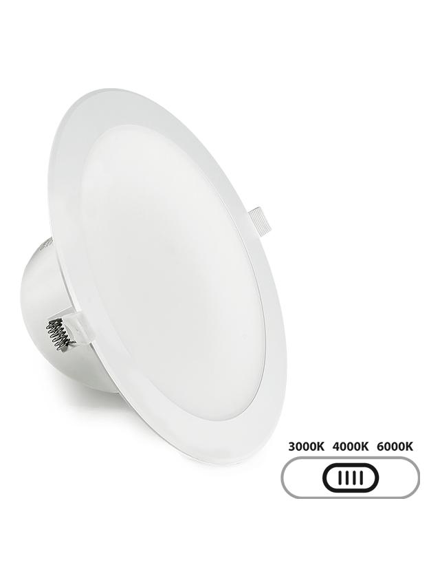 Lampo Recessed Round Downlight LED SYDNEY TRICOLOR 25W integrated switch