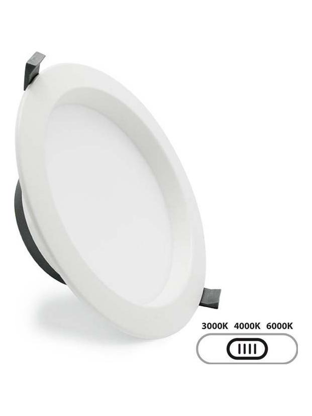 Lampo Recessed Round Downlight LED SYDNEY TRICOLOR 35W integrated switch