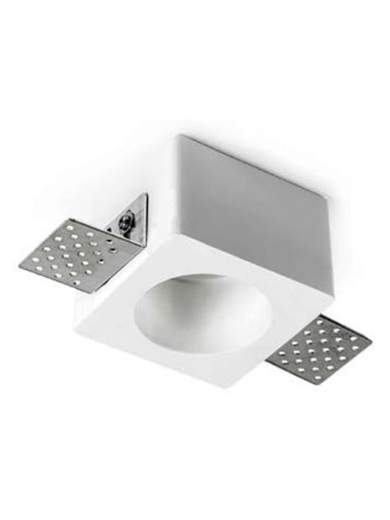 Lampo Spotlight H55 GU10 Recessed in Square Plaster Ceiling For Led