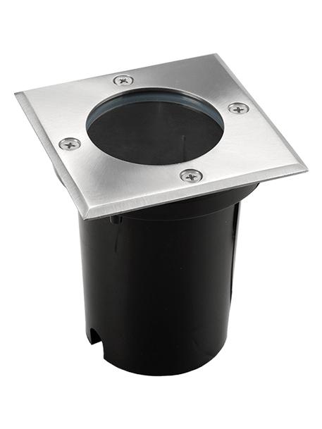 Lampo Square Downlight Carriageable GU10 Made of Stainless Steel For Outdoor IP65