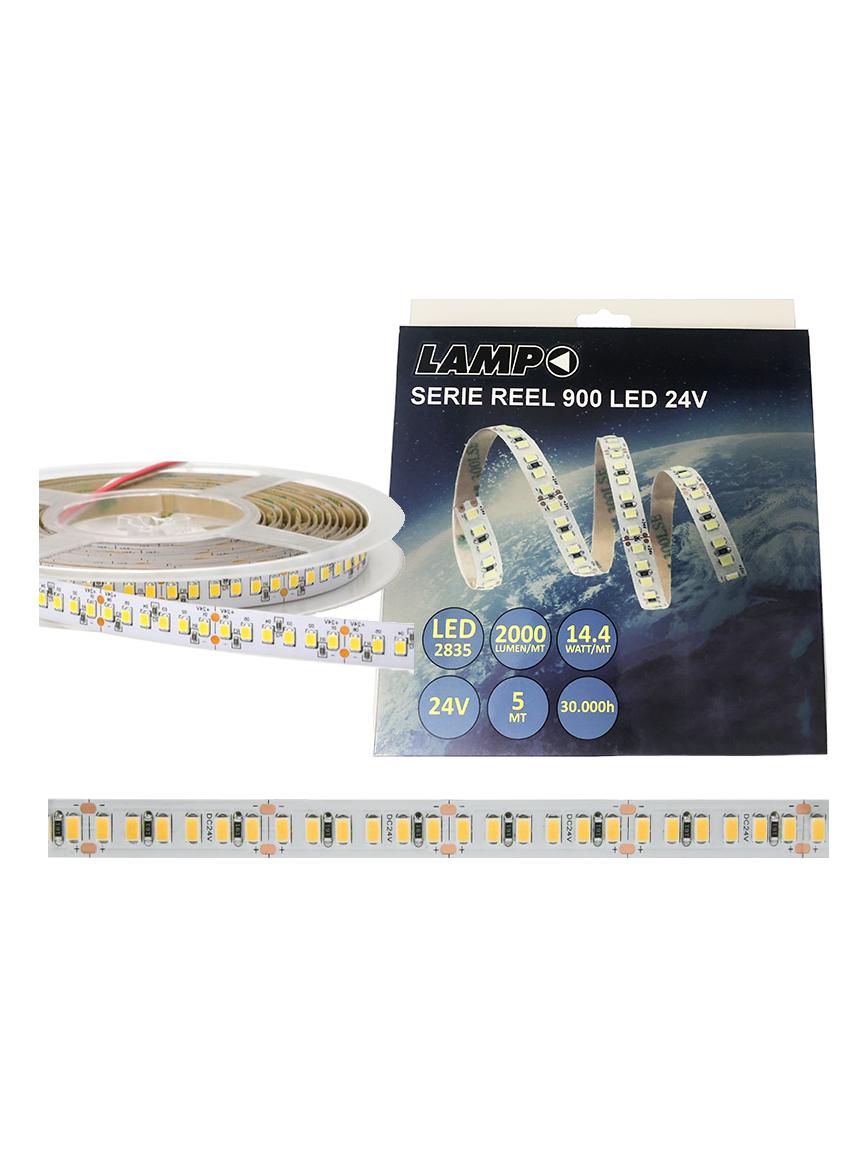 Lampo Strip LED 3528 180led/m 24V 14.4W/mt Reel 5M 72W