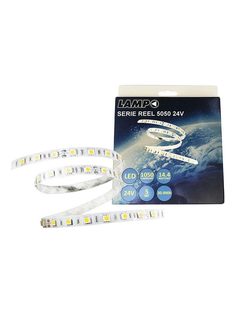 Lampo Strip LED 5050 60led/m 24V 14.4W/mt Reel 5M 72W
