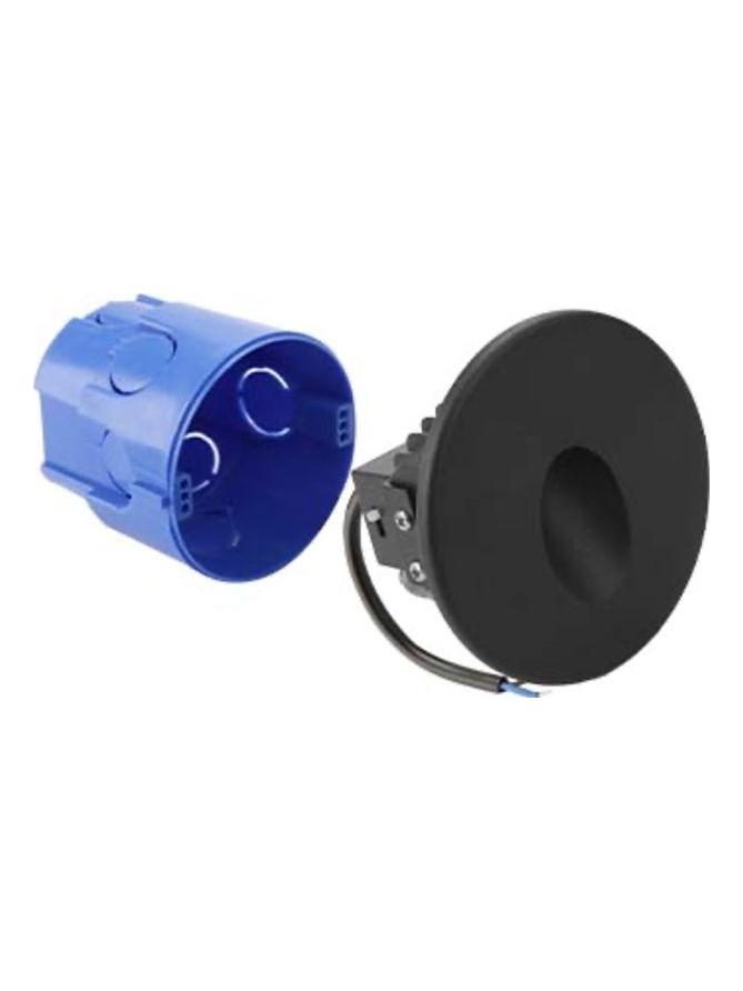 Lampo TRICOLOR LED Steplight 3W Round Black oval beam