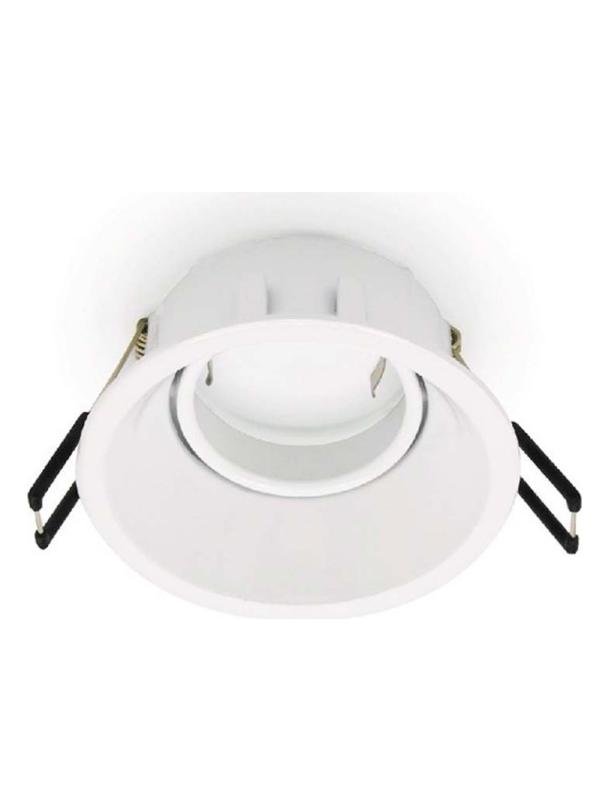 Lampo White Gu10 Adjustable Round Recessed Downlight For LED Bulbs