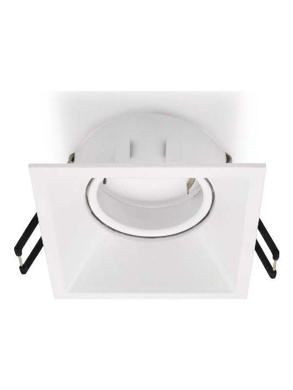 Lampo White Gu10 Adjustable Square Recessed Downlight For LED Bulbs