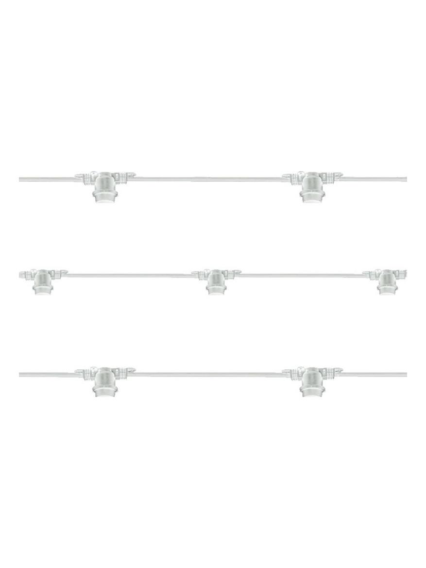 White String Lights 11 Lamp holder E27 12.5m Outdoor