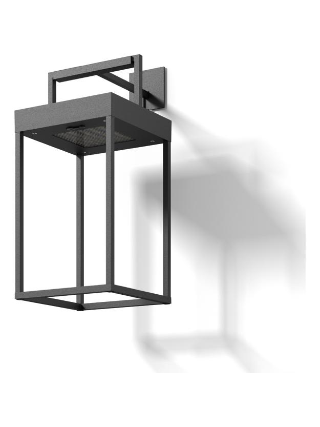Logica Diogene Hybrid Anthracite LED solar battery wall Lantern