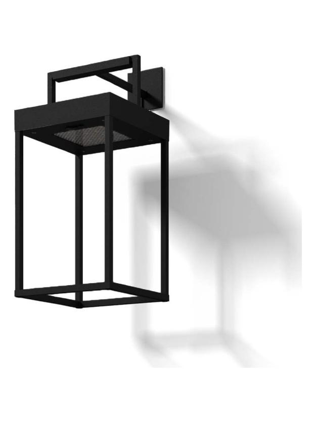Logica Diogene Hybrid black LED solar battery wall Lantern