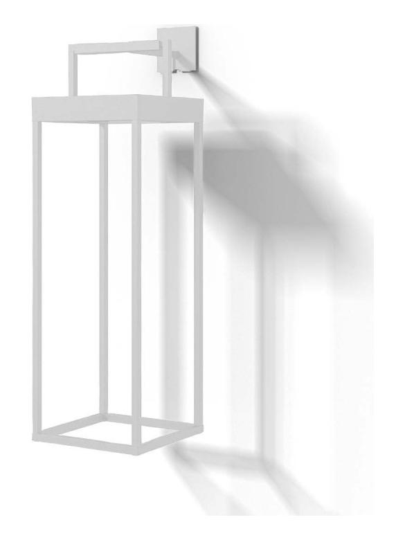 Logica Diogene Hybrid L white LED solar battery wall Lantern