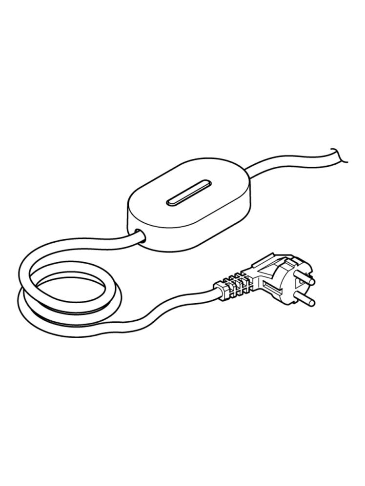 Schuko plug with dimmer for Hasta lamp