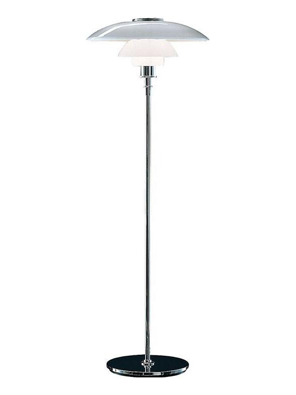 PH 4½-3½ Glass Floor Lamp Chrome