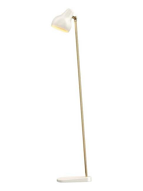 VL38 Floor Lamp White and Brass