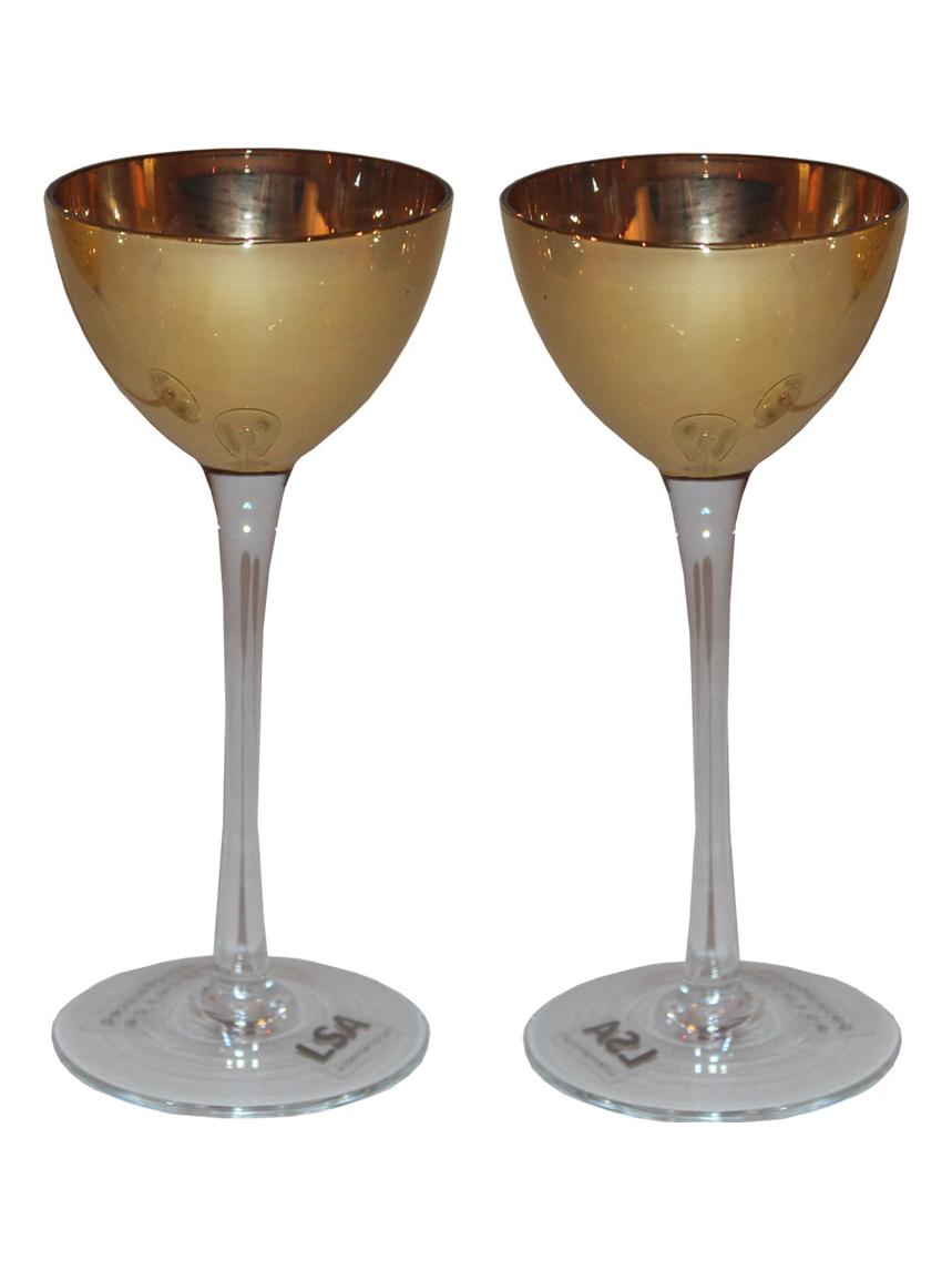 Orsini - 4 Gold Liqueur Glasses