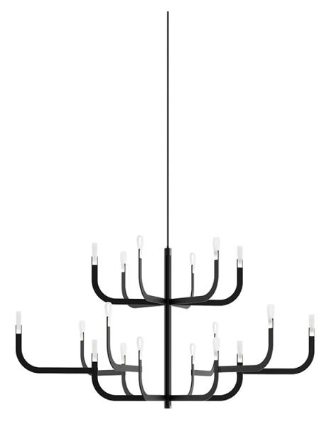 J-US led chandelier Black 1 H54