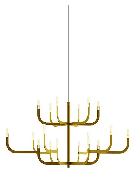 J-US led chandelier Satin Gold 1 H54