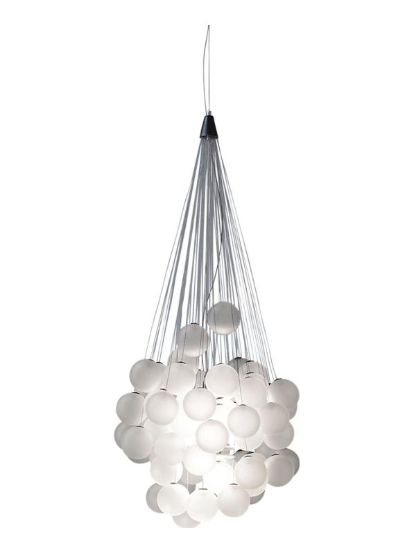 Stochastic 72 Spheres Modular Suspension Lamp White