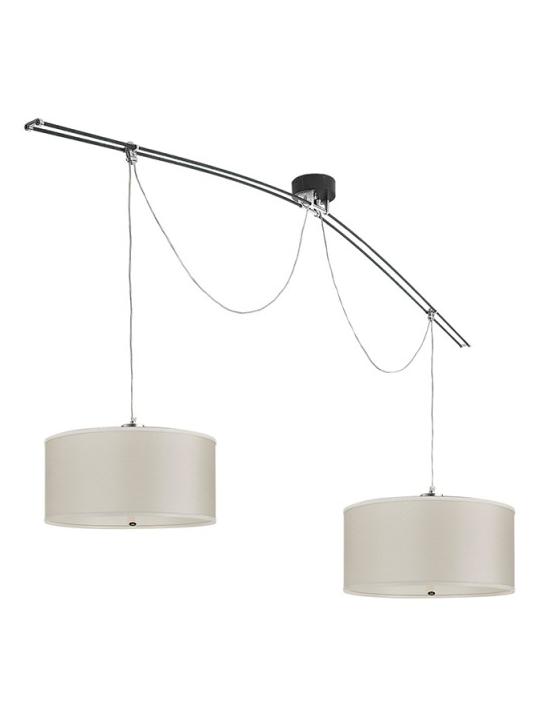 Moove Double ivory suspension lamp