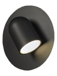 Perdue Disc 19 black led wall lamp