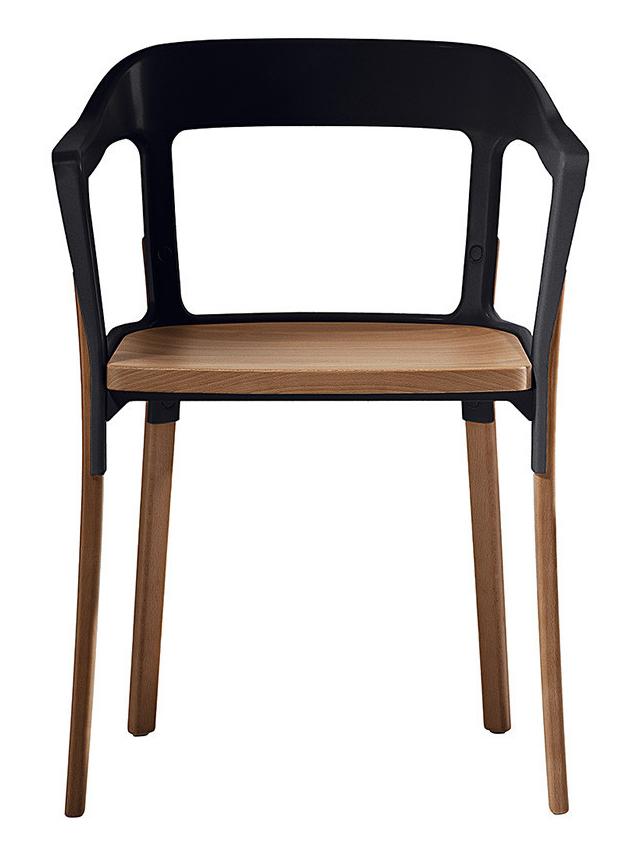 Steelwood Chair- Walnut/Black