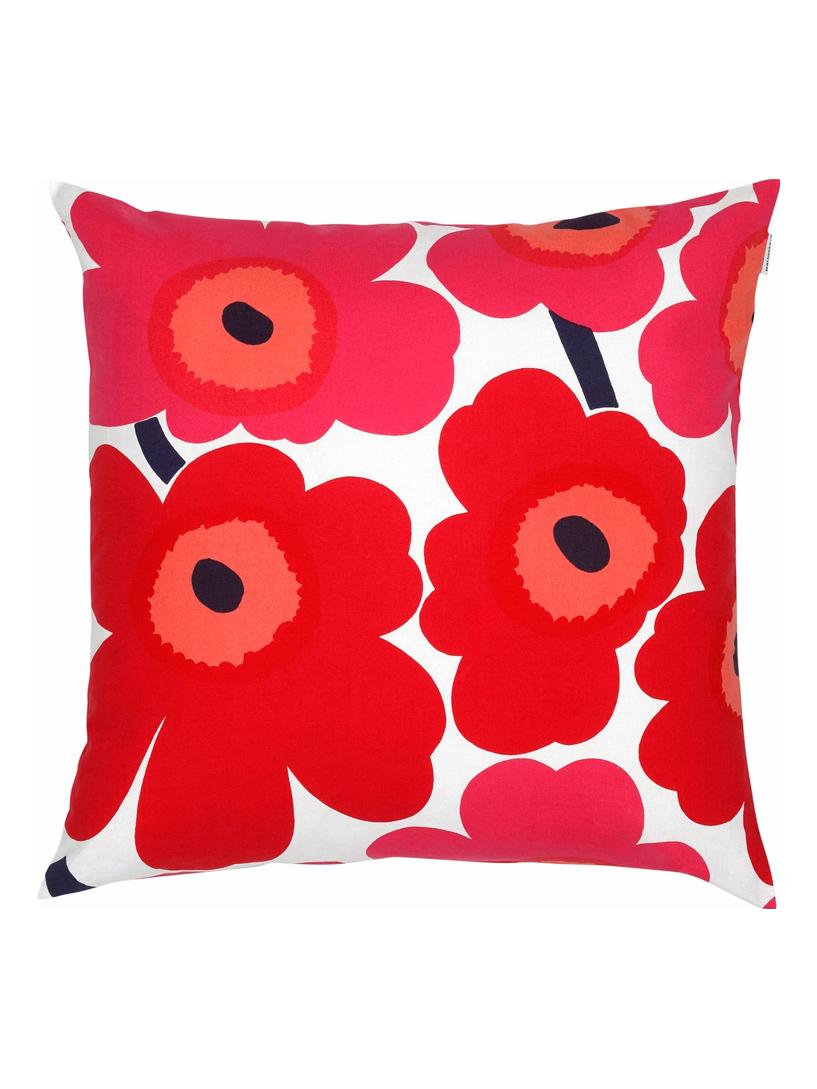 Pieni Unikko Cushion Cover - White/Red