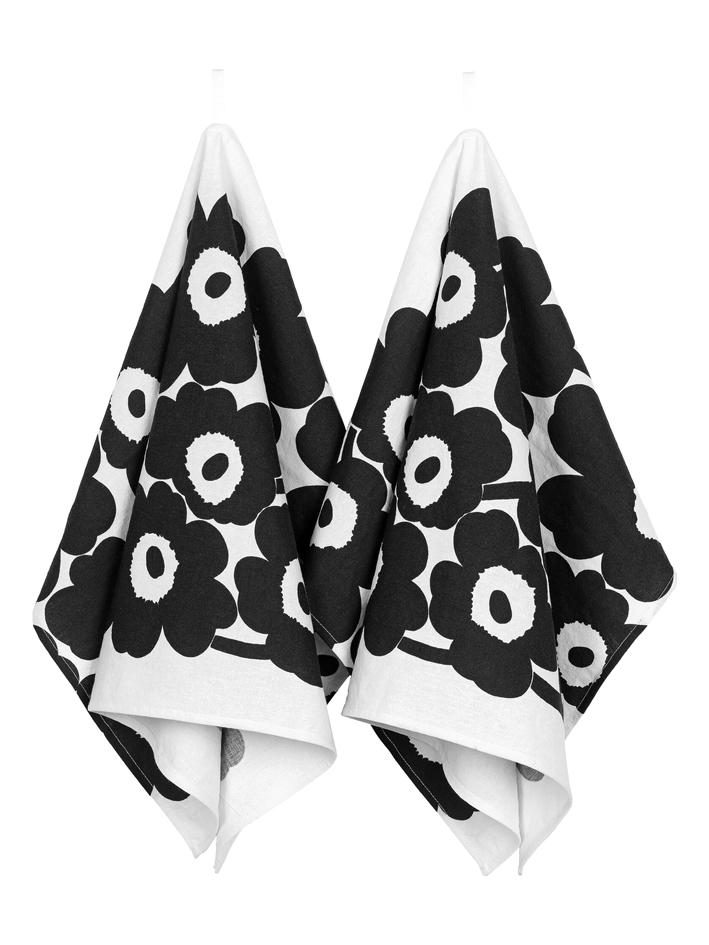 Unikko Tea Towel Black/White - Set of 2