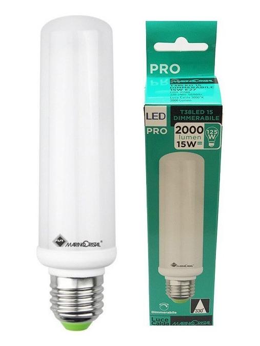 T38 PRO Tube Bulb LED E27 15W 2000lm Lamp Dimmable