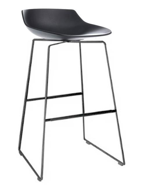 Flow Stool H 65 cm - Black / Graphite Grey
