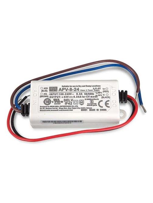 Meanwell LED Mini Power Supply 8W 24V IP42 Constant Voltage