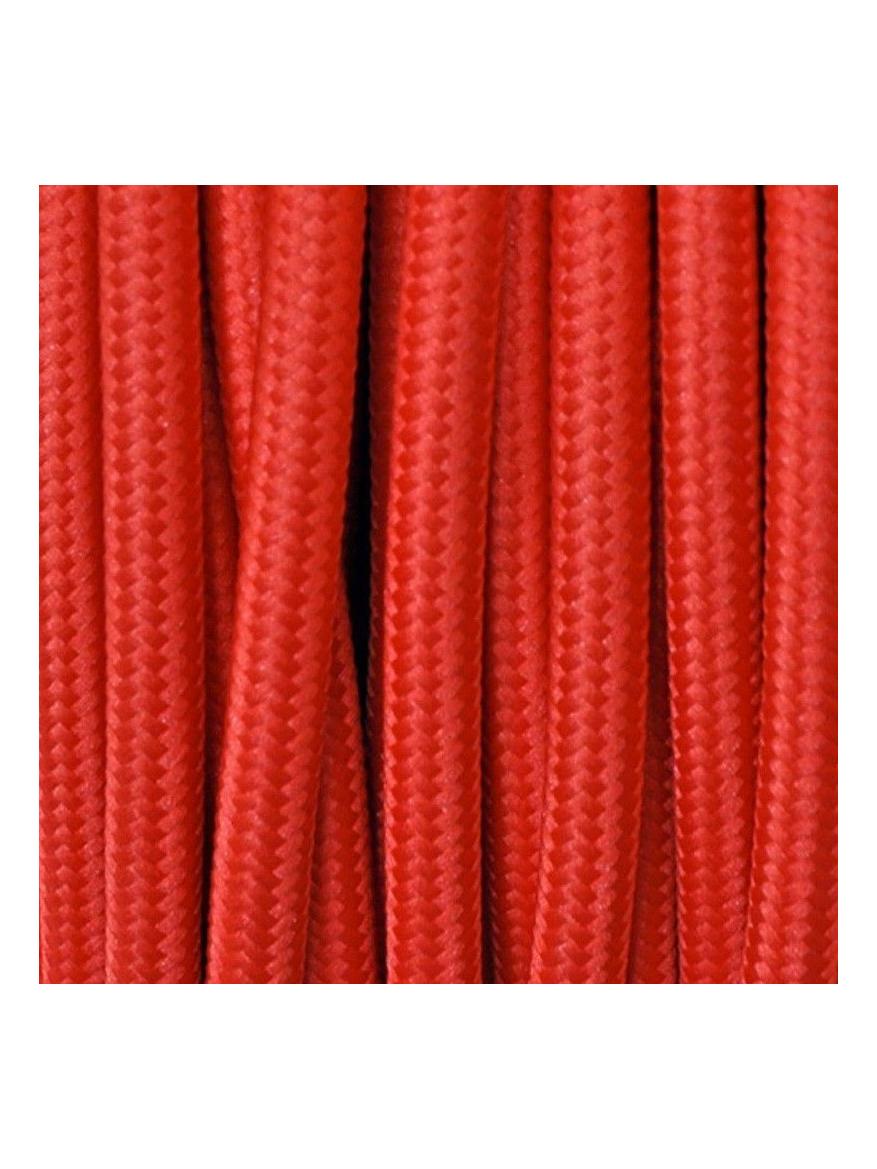 Electrical Round Cable 2X o 3X 5M in Fabric Red