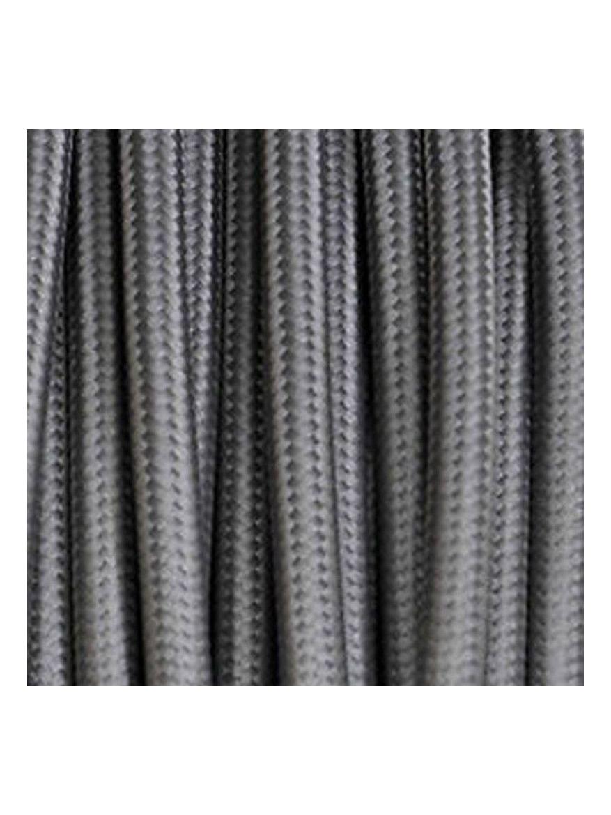 Electrical Round Cable 2X o 3X 5 meters in Fabric Grey
