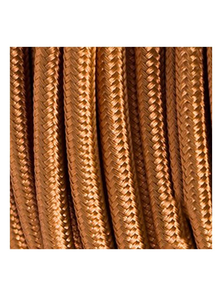Electrical Round Cable 2X o 3X 5M in Fabric Bronze