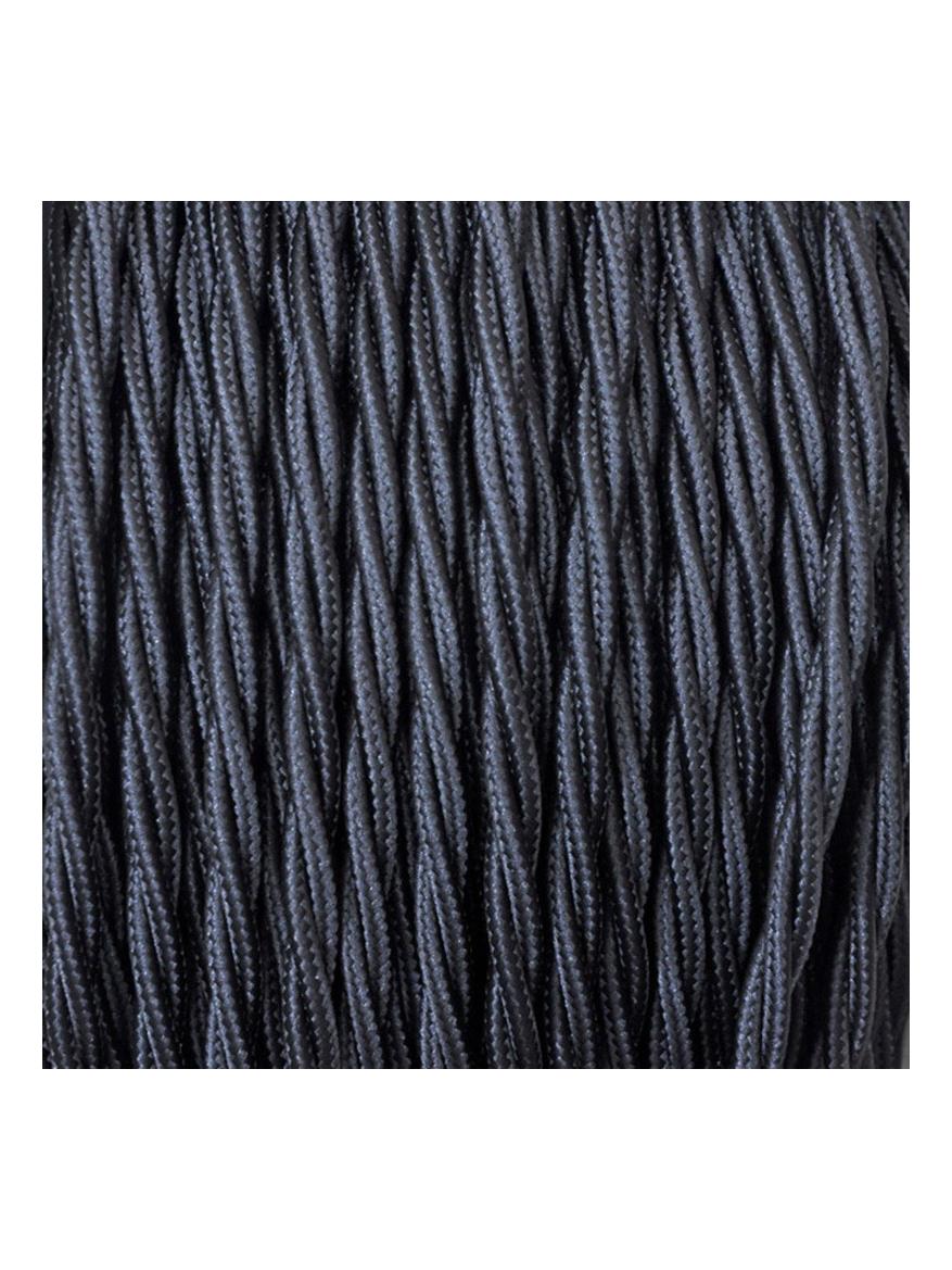 Electrical Twisted Cable 2X o 3X 5M in Fabric Black