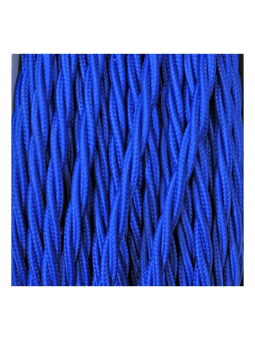 Electrical Twisted Cable 2X o 3X 5M in Fabric Blue
